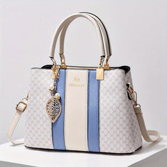 Women's Classic Pattern Shoulder Bag - All Match Tote Satchel for Work