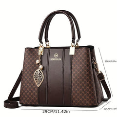 Women's Classic Pattern Shoulder Bag - All Match Tote Satchel for Work