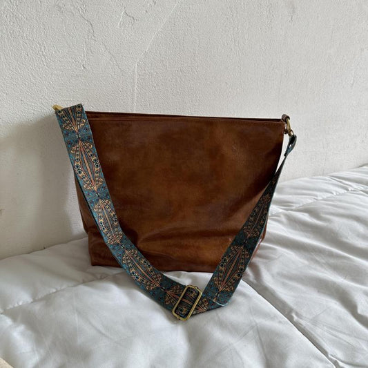 Vintage Crossbody Bag Large Capacity Hobo Bag Faux Leather Shoulder Bag