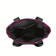 Waterproof Shoulder Bag Solid Versatile Shopping Handbag Large Capacity