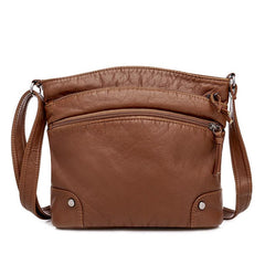 Studded Decor Crossbody Bag with Zipper Purse