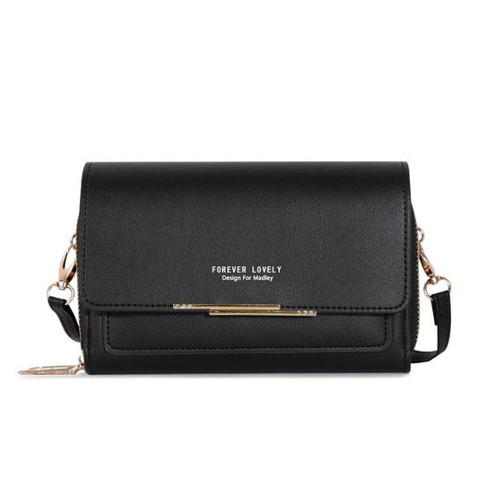 Letter Graphic Shoulder Bag Small Phone Bag Zipper Flap Purse For Women