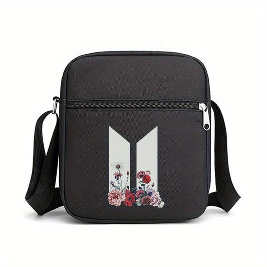 Floral Print Crossbody Bag Nylon Shoulder Small Purse