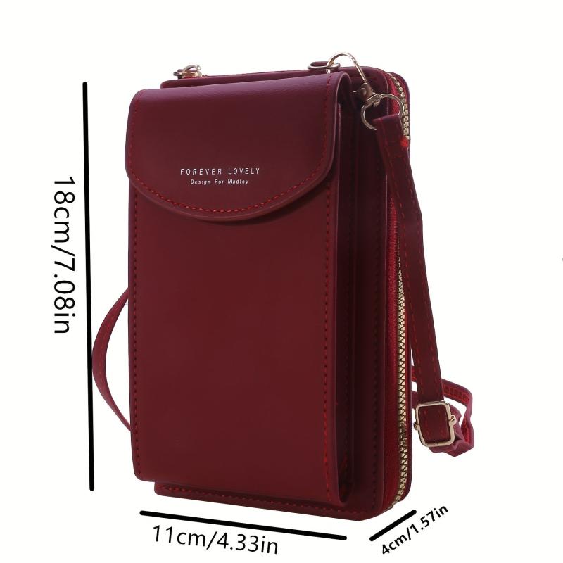 Mini Crossbody Wallet Zipper Clutch Purse Phone Bag 7 48 3 74 1 65 Inch