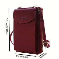 Mini Crossbody Wallet Zipper Clutch Purse Phone Bag 7 48 3 74 1 65 Inch