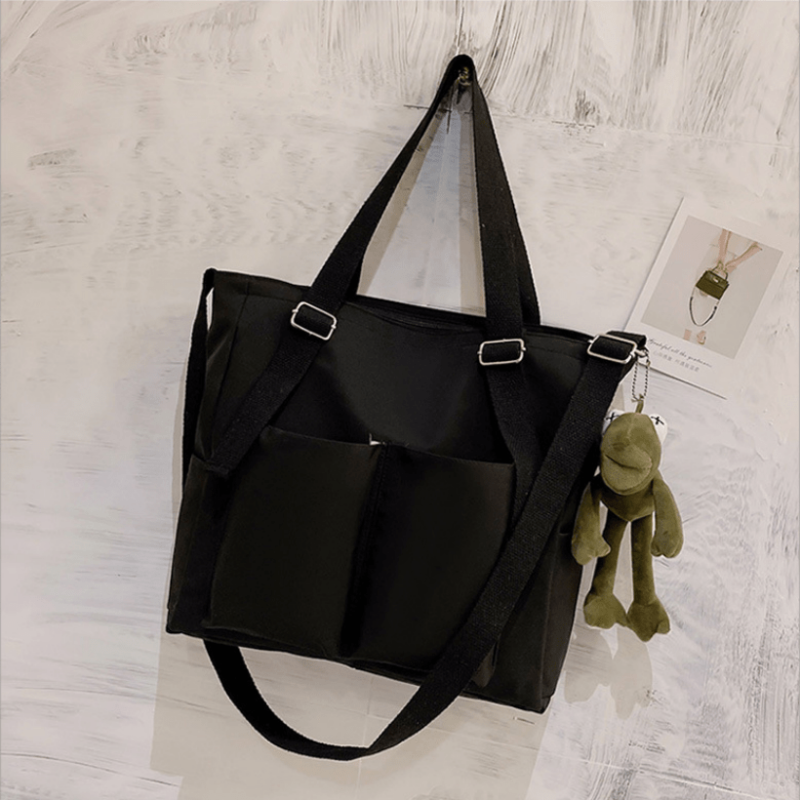 Casual Solid Tote Bag Crossbody Bag Large Capacity Handbag