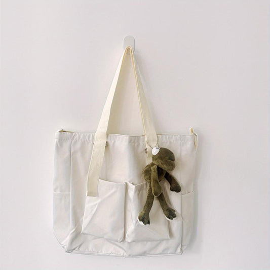 Casual Solid Tote Bag Crossbody Bag Large Capacity Handbag