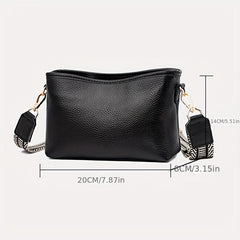 Solid Square Shoulder Bag Vintage Crossbody