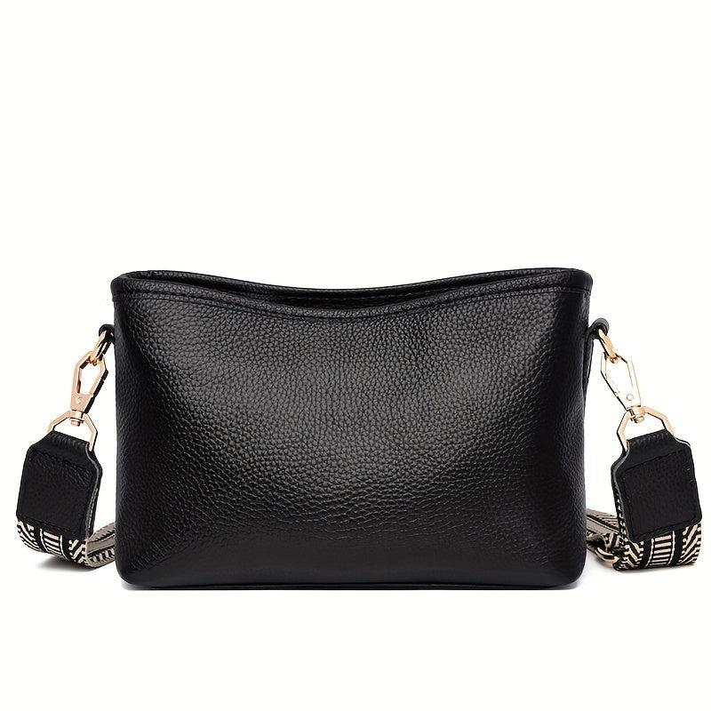 Solid Square Shoulder Bag Vintage Crossbody