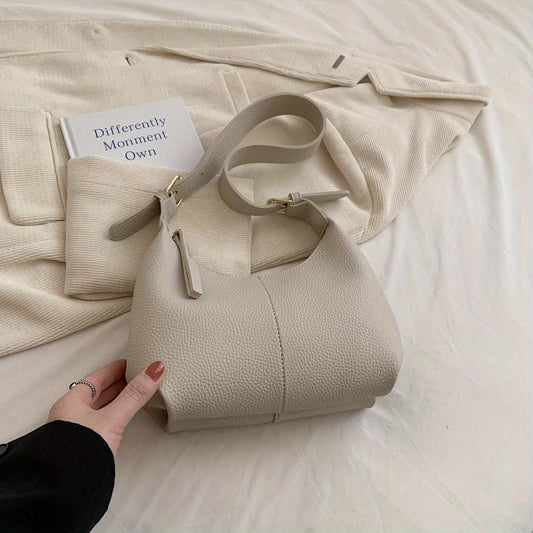 Small PU Leather Underarm Bag with Zipper