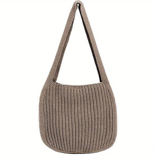 Women's Crochet Tote Bag Knitted Shoulder Bag Large Capacity