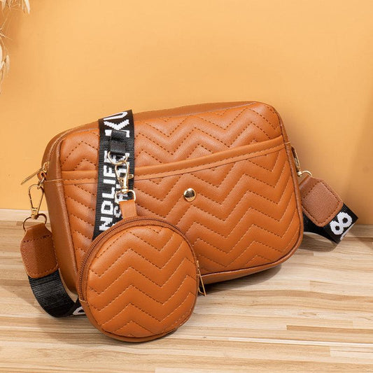 Quilted Shoulder Bag With Coin Purse Small Crossbody Bag