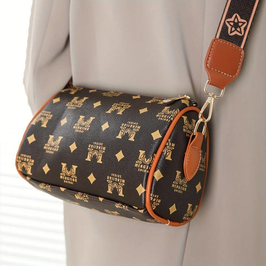Retro Pattern Shoulder Bag Classic Crossbody Boston Bag