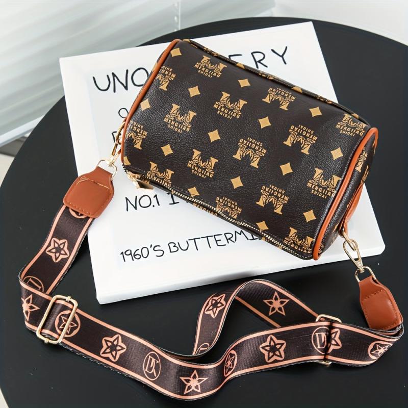 Retro Pattern Shoulder Bag Classic Crossbody Boston Bag