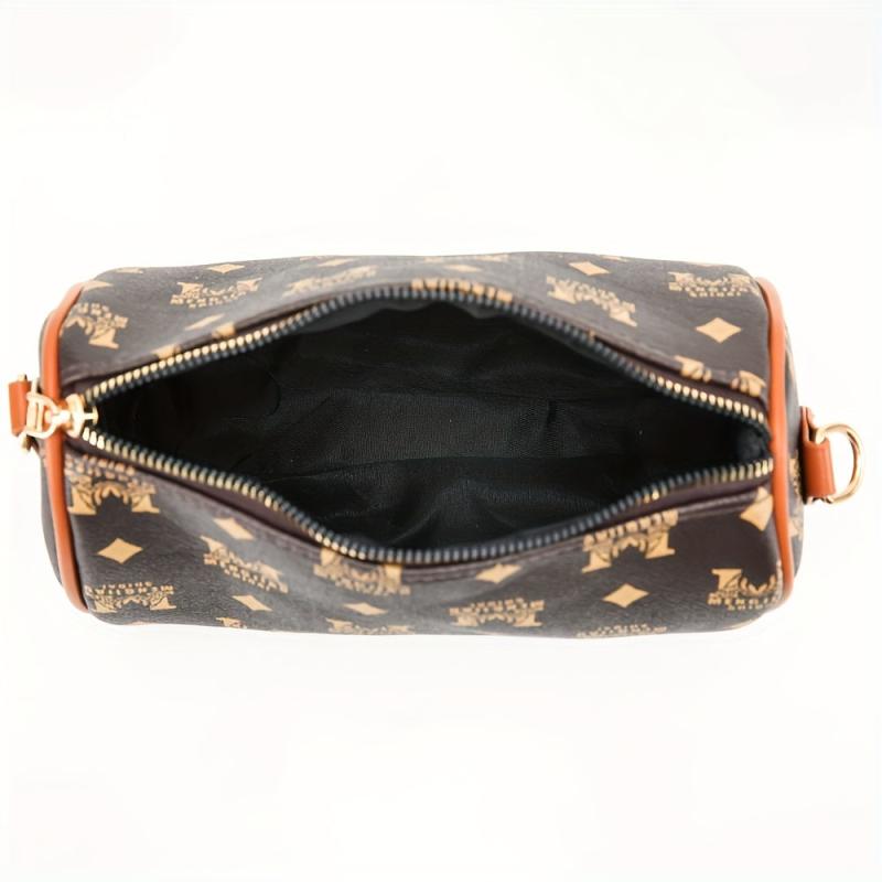 Retro Pattern Shoulder Bag Classic Crossbody Boston Bag