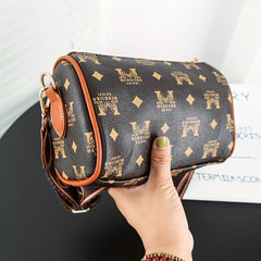 Retro Pattern Shoulder Bag Classic Crossbody Boston Bag