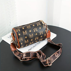 Retro Pattern Shoulder Bag Classic Crossbody Boston Bag