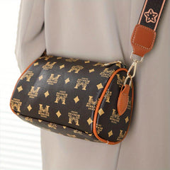 Retro Pattern Shoulder Bag Classic Crossbody Boston Bag
