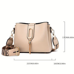 Women's Classic Bucket Bag Shoulder Crossbody Bag Work Tassel Decor