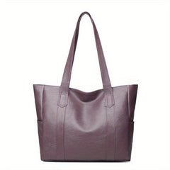 Large Capacity Shoulder Bag PU Leather Handbags For Work & School