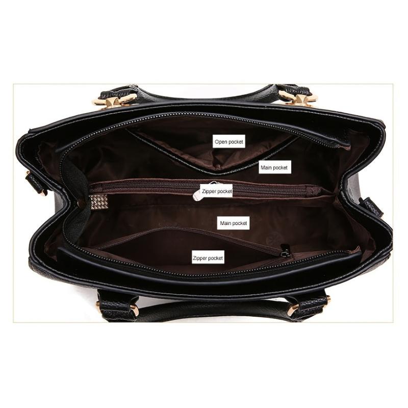 Floral Embroidery Satchel Bag Women's Office Purse