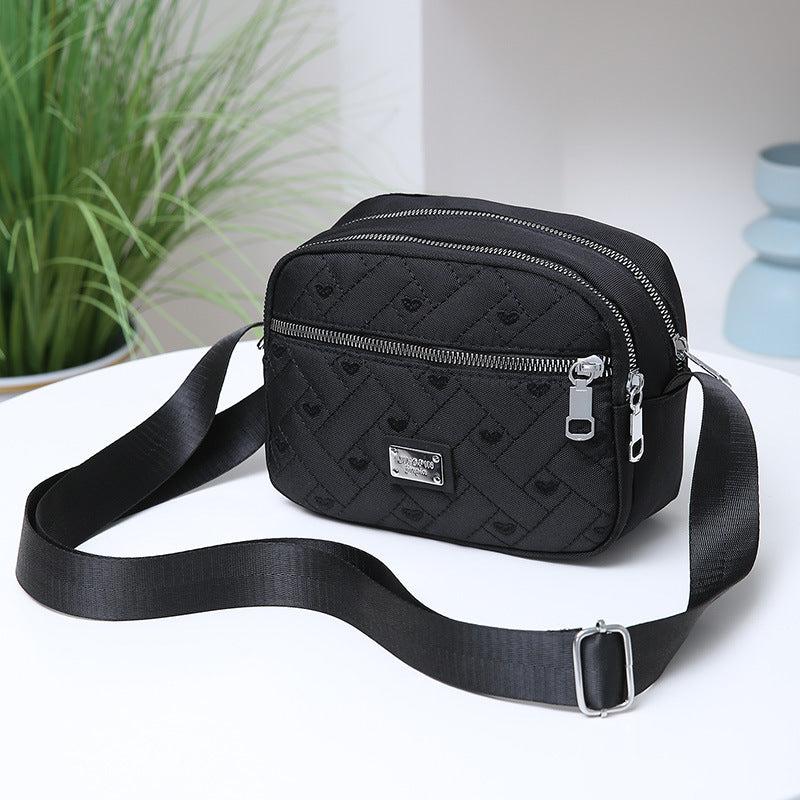 Quilted Nylon Crossbody Bag Layer Shoulder Phone Bag Women's Casual Handbag