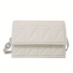 Square Shoulder Bag Argyle Pattern Flap Purse