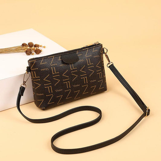 Vintage Pattern Shoulder Bag Faux Leather Satchel Bag For Shopping