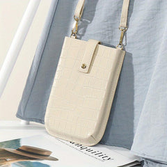 Crocodile Pattern Cell Phone Bag Vintage Crossbody Bag