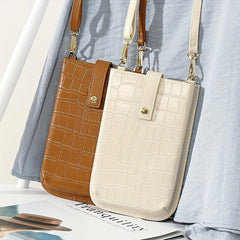Crocodile Pattern Cell Phone Bag Vintage Crossbody Bag