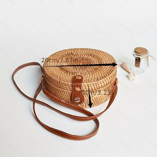 Tribal Style Round Shoulder Bag Crossbody Bag