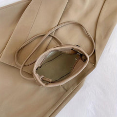 Colorblock Small Shoulder Bag Casual Crossbody Bag With Clutch Pouch