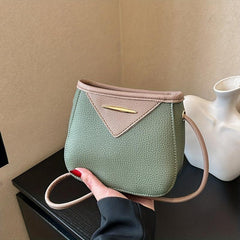 Colorblock Small Shoulder Bag Casual Crossbody Bag With Clutch Pouch