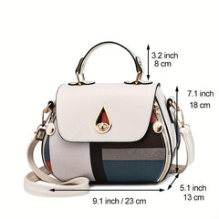 Plaid Pattern Crossbody Bag Small Zipper Flap Purse