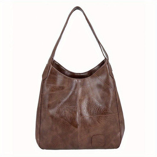 Retro Style Large Capacity Shoulder Bag Soft Handbag