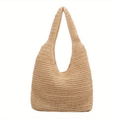 Straw Beach Bag Large Capacity Boho Style Tote Bag