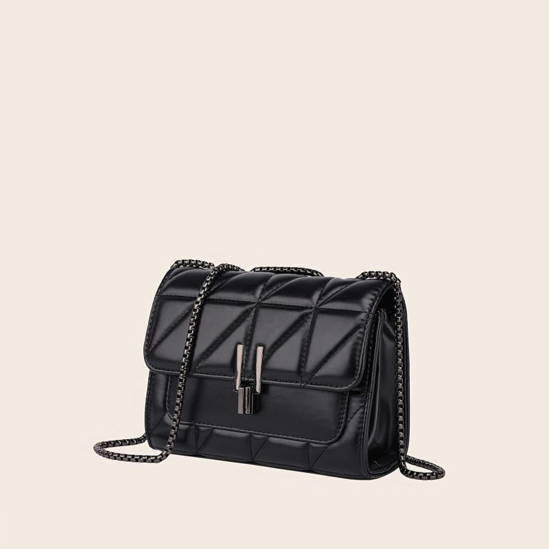 Geometric Embossed Shoulder Bag Quilted Crossbody Casual Handbag