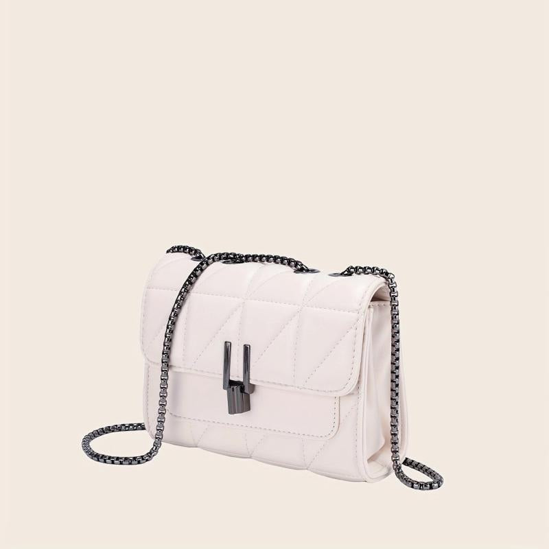 Geometric Embossed Shoulder Bag Quilted Crossbody Casual Handbag