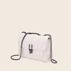 Geometric Embossed Shoulder Bag Quilted Crossbody Casual Handbag