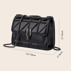 Geometric Embossed Shoulder Bag Quilted Crossbody Casual Handbag