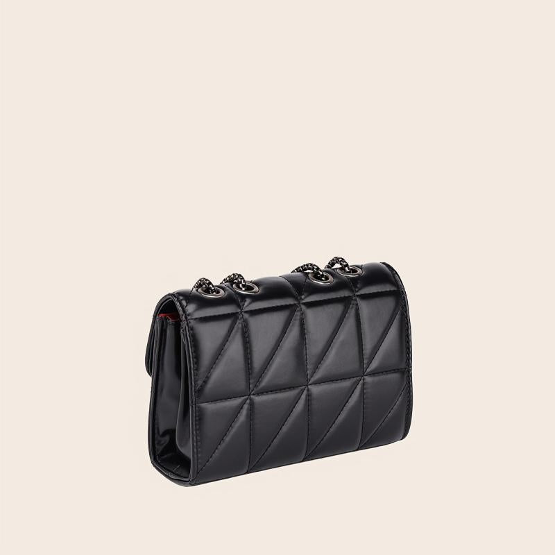Geometric Embossed Shoulder Bag Quilted Crossbody Casual Handbag