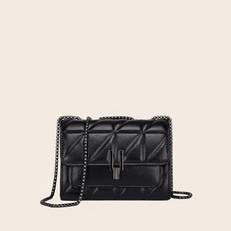 Geometric Embossed Shoulder Bag Quilted Crossbody Casual Handbag