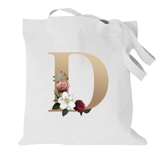 Printed Canvas Shopping Bag Lightweight Shoulder Tote Bag