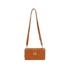Solid Square Shoulder Bag Argyle Pattern Purse