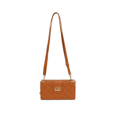 Solid Square Shoulder Bag Argyle Pattern Purse