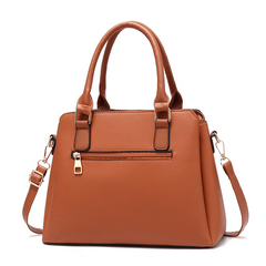 Vintage Top Handle Tote Bag Contrast Satchel Women's Retro Shoulder Purse