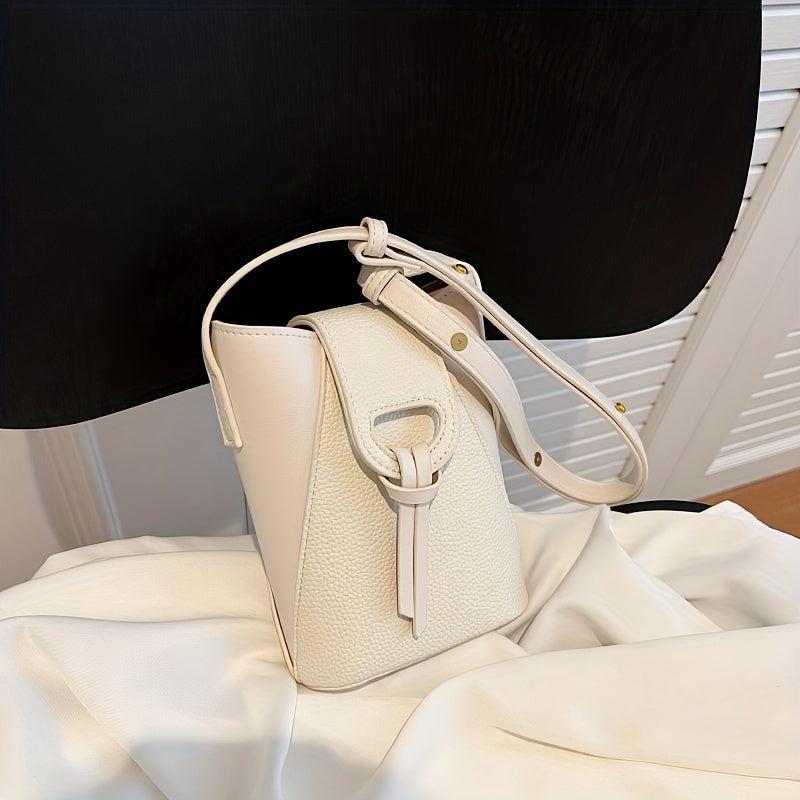 Mini Vintage Crossbody Bag Retro PU Shoulder Bucket Bag Women's Casual Handbag