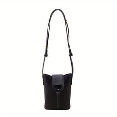 Mini Vintage Crossbody Bag Retro PU Shoulder Bucket Bag Women's Casual Handbag
