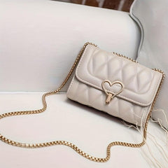 Classic Trenydy Shoulder Bag Solid Flap Shoulder Chain Bag