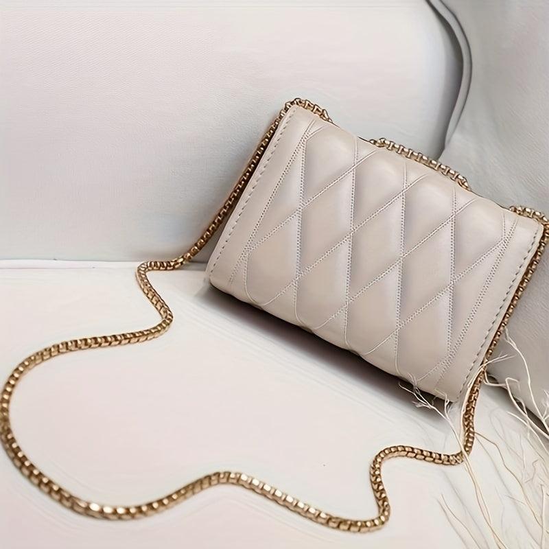 Classic Trenydy Shoulder Bag Solid Flap Shoulder Chain Bag